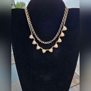 Elegant Gold and Cream Necklace Choker